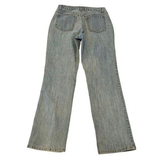 La Blues Jeans Size 8 Stretch High Rise Straight Leg Medium Denim Wash - Picture 2 of 6